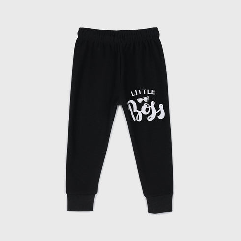 Little Boss Fleece Tracksuit (Black)