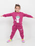 Cozy Cat Fleece Suit (Berry Pink)