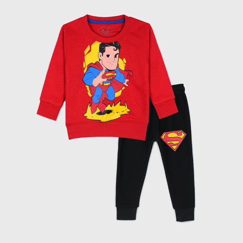 Superman Fleece Tracksuit (Red)
