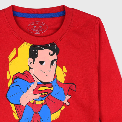 Superman Fleece Tracksuit (Red)