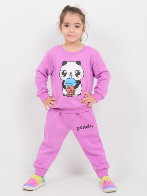 The Sweet Panda Fleece Suit (Light Purple)