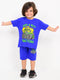 Oversized Tractor Power Cotton Short Set (Royal Blue)
