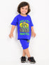 Oversized Tractor Power Cotton Short Set (Royal Blue)