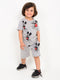 Mickey Mickey Mouse Cotton Short Set (Heather Gray)