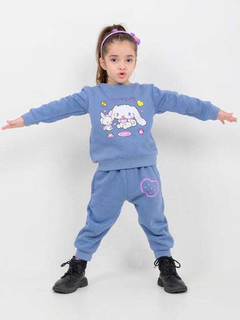 Cinnamon Cloud Fleece Suit (Dusty Blue)
