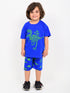 Oversized Jurassic Dino Cotton Short Set (Royal Blue)