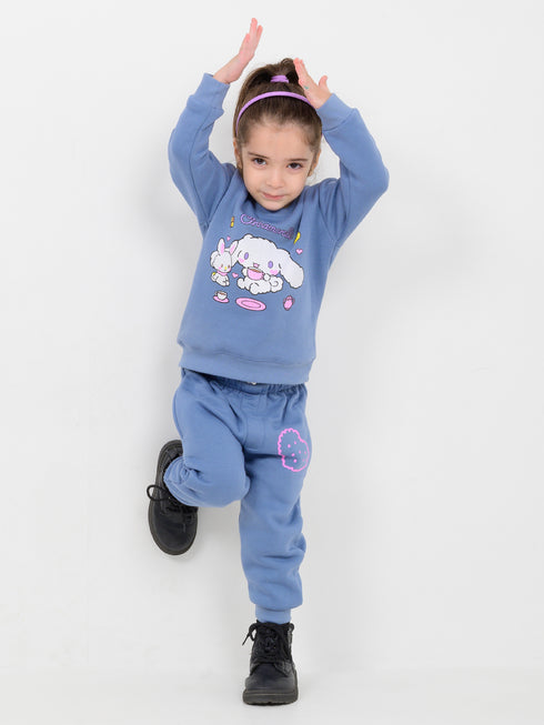 Cinnamon Cloud Fleece Suit (Dusty Blue)