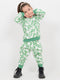 Playday Palm Fleece Suit (White-Grass Green)