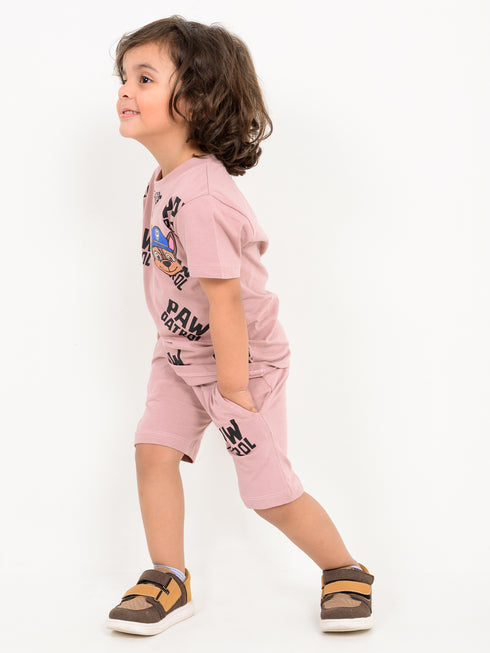 Paw Patrol Cotton Short Set (Mauve)