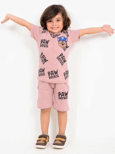 Paw Patrol Cotton Short Set (Mauve)