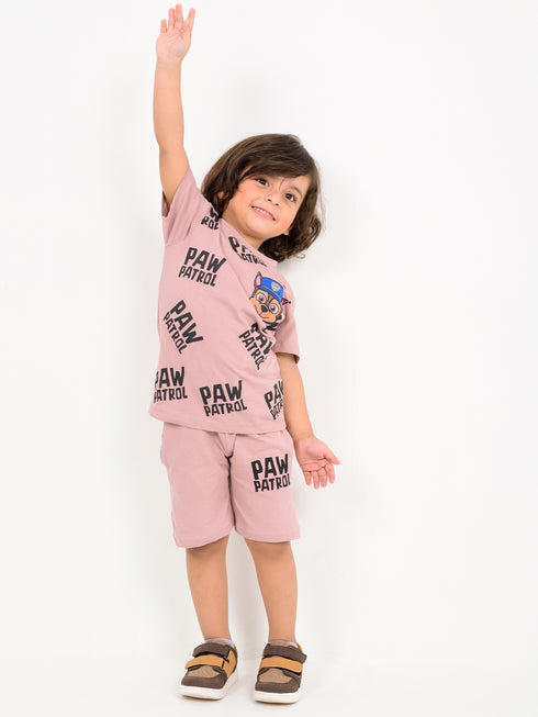 Paw Patrol Cotton Short Set (Mauve)