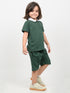 Classic Zip Polo Set (Dark Green)