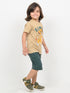 Simba Cub Cozy Cotton Short Set (Golden Yellow & Green)