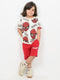 Spider Squad Cozy Cotton Short Set (Off-White & Red)
