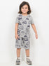 Little Cars Play Cotton Short Set (Light Grey)