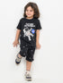 Future Astronaut Cotton Short Set (Black)