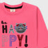 Be Happy Fleece Sweatshirt (Pink)