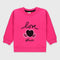 Heart Fleece Sweatshirt (Shocking Pink)