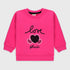 Heart Fleece Sweatshirt (Shocking Pink)