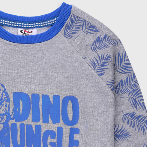 Dino Jungle Fleece Sweatshirt (Grey)