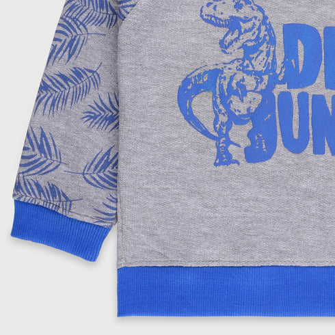 Dino Jungle Fleece Sweatshirt (Grey)