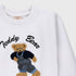 Teddy Bear Fleece Sweatshirt (White)