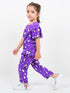 Frill Sleeves Penguin Themed Cotton Trouser (Frostberry Purple)