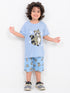 Cozy Critter Cotton Short Set (Frosty Sky)