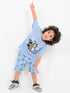 Cozy Critter Cotton Short Set (Frosty Sky)