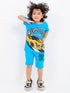 Turbo Racer Cotton Short Set (Electric Sky)