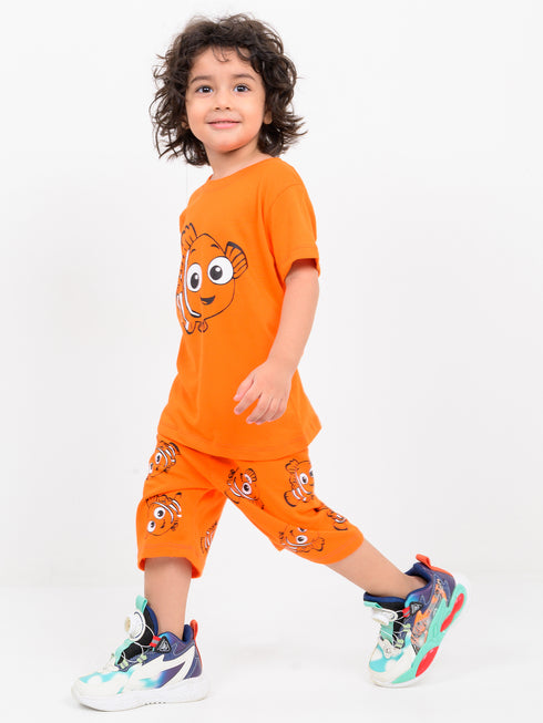 Finding Nemo Cotton Short Set (Orange)