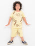 Simba Themed Cotton Short Set (Lemon Yellow)