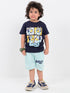 Bluey Vibe Adventure Cotton Short Set (Indigo & Ice Blue)