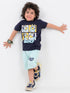 Bluey Vibe Adventure Cotton Short Set (Indigo & Ice Blue)