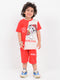 Woof Patrol Wear Cotton Short Set (Cherry Blaze)