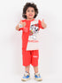 Woof Patrol Wear Cotton Short Set (Cherry Blaze)