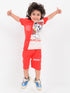 Woof Patrol Wear Cotton Short Set (Cherry Blaze)