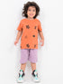 Turtle Time Cotton Short Set (Tangerine & Lilac)