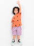 Turtle Time Cotton Short Set (Tangerine & Lilac)