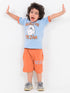 Jam Buddy Cotton Short Set (Blue & Orange)