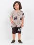 Oversized Safari Stomp Cotton Short Set (Mud & Mist)