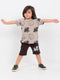 Oversized Safari Stomp Cotton Short Set (Mud & Mist)