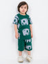 Elephant Themed Cotton Short Set (Castleton Green)