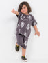 Oversized Mini Warrior Cotton Short Set (Battle Grey)