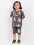 Oversized Mini Warrior Cotton Short Set (Battle Grey)