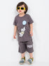 Winnie The Pooh Cotton Short Set (Gray)
