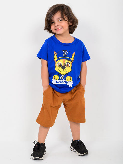 Paw Patrol Cotton Short Set (Royal Blue-Cinnamon)