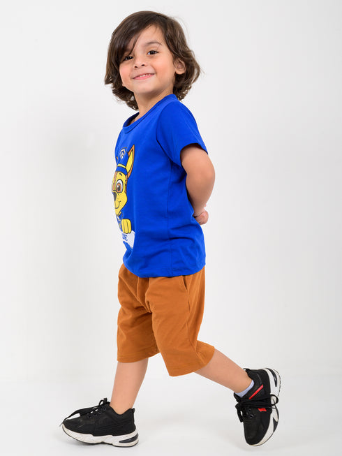 Paw Patrol Cotton Short Set (Royal Blue-Cinnamon)
