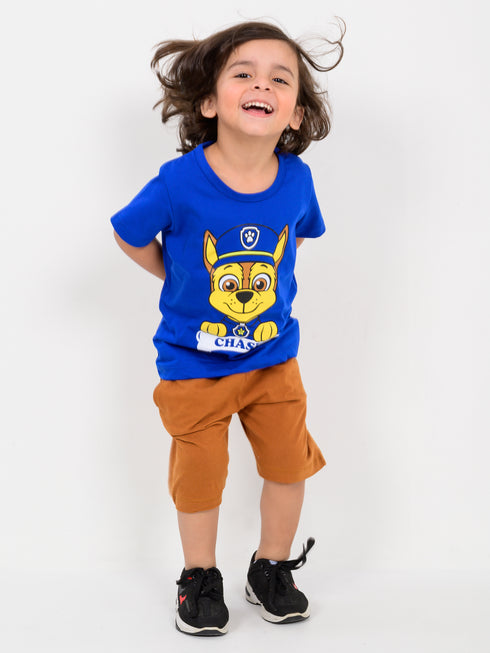 Paw Patrol Cotton Short Set (Royal Blue-Cinnamon)