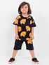 Oversized Bold Bear Cotton Short Set (Bear Black)